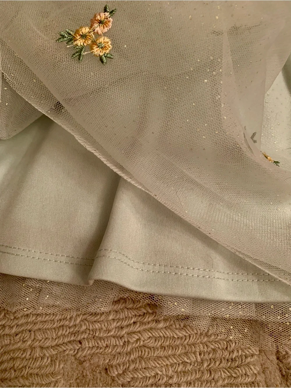 Audrey Camille Toddler 18m Mint Green Embroidered Tulle Party Dress